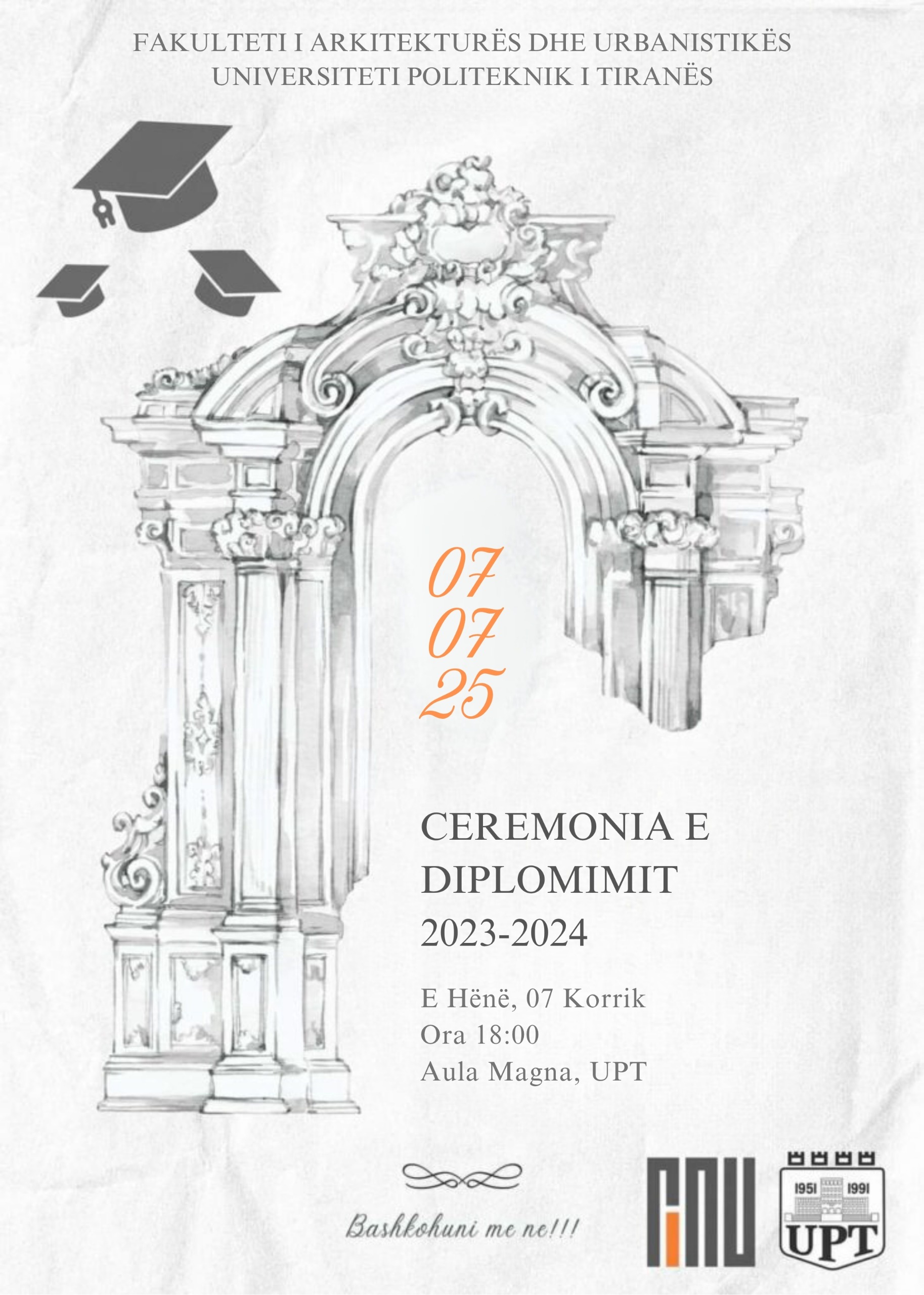 Njoftim mbi pjesëmarrësit në Ceremoninë e Diplomimit