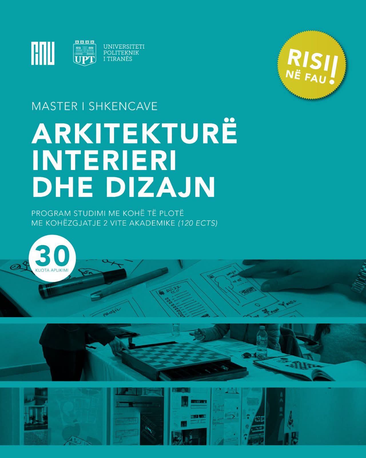 Hapet programi i studimit Master Shkencor në Arkitekturë Interieri dhe Dizajn