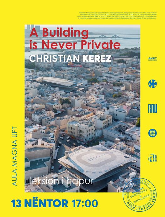 Open Lecture 'A Building is Never Private' - Christian Kerez