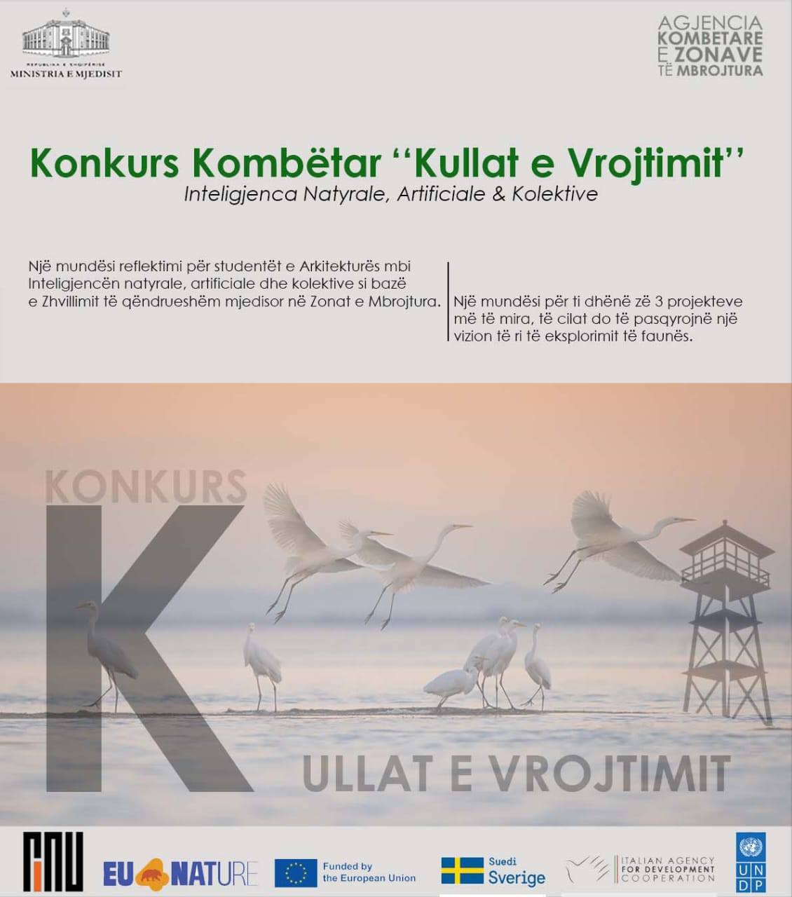 Thirrje për pjesëmarrje - Konkursi Kombëtar ‘‘Kullat e Vrojtimit në Zonat e Mbrojtura’’: Inteligjenca Natyrale, Artificiale, Kolektive