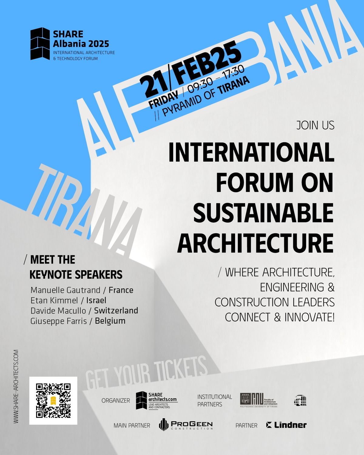 “SHARE Albania 2025” International Forum on “Sustainable Architecture”