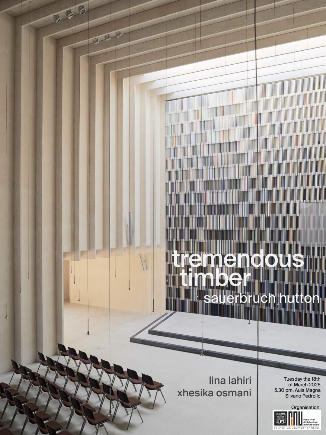 The ''Tremendous Timber'' - Open lecture from Sauerbruch Hutton with Lina Lahiri and Xhesika Osmani