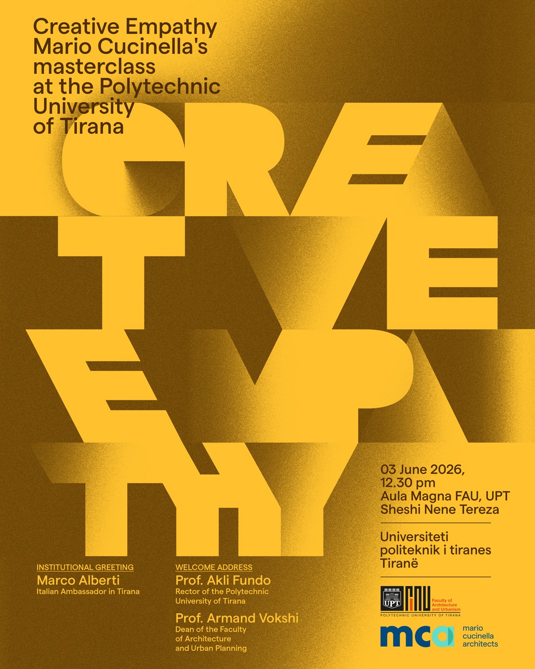 Open lecture: Creative Empathy - Mario Cucinella Architects